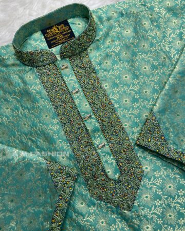 সবুজ কালার কাতান পাঞ্জাবি - কোড: LM-705