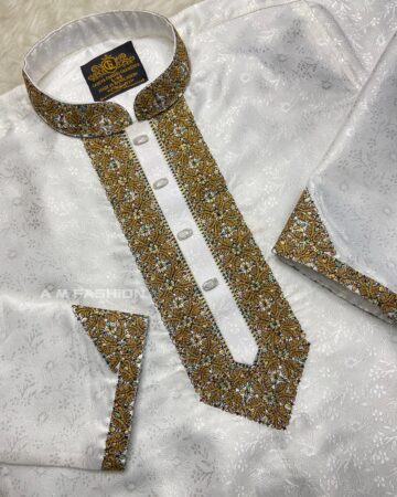 সাদা কালার কাতান পাঞ্জাবি - কোড: LM-702