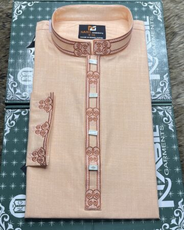 অরেঞ্জ কালার এমব্রয়ডারি পাঞ্জাবি - কোড: NB- 101