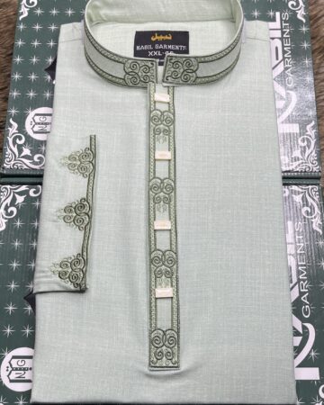 লেমন কালার এমব্রয়ডারি পাঞ্জাবি - কোড: NB- 102