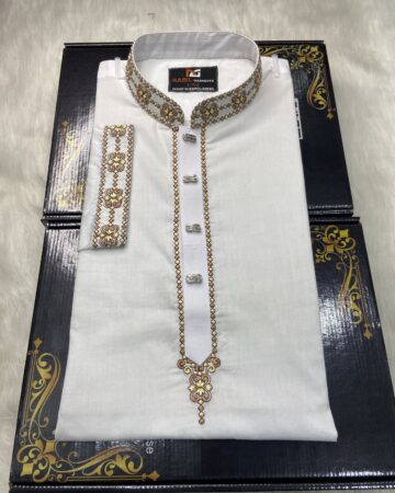  স্পেশাল ধুতি এমব্রয়ডারি পাঞ্জাবী কোড: NB-301