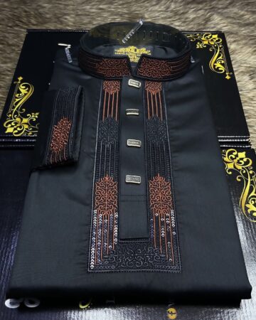 কালো কালার সিকোয়েন্স পাঞ্জাবি - কোড: LM-101