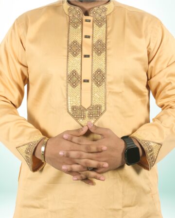 গোল্ডেন কালার সিকোয়েন্স পাঞ্জাবি - কোড: LM-802