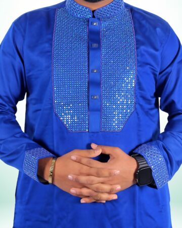 রয়েল ব্লু কালার শাহজাদা পাঞ্জাবি - কোড: LM-602