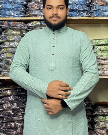 আঙ্গুর কালার ইন্ডিয়ান ফুল বডি সিকোয়েন্স কুর্তা।