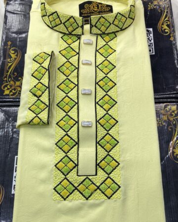 লেমন কালার স্যানেল পাঞ্জাবি - কোড: LM-1001