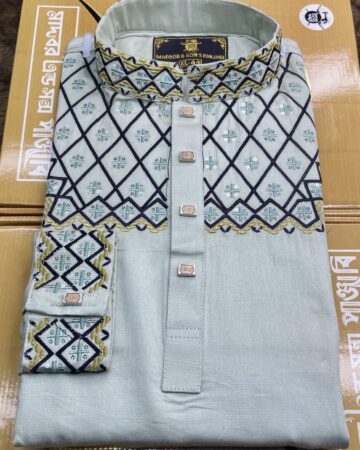 অলিভ কালার কফ হাতা পাঞ্জাবি - কোড: MS-1000