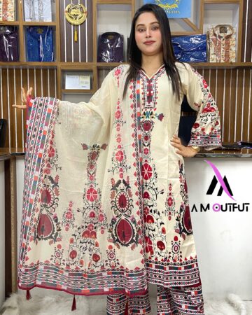 দুবাই সিল্কের  থ্রি পিস - কোড: F-01