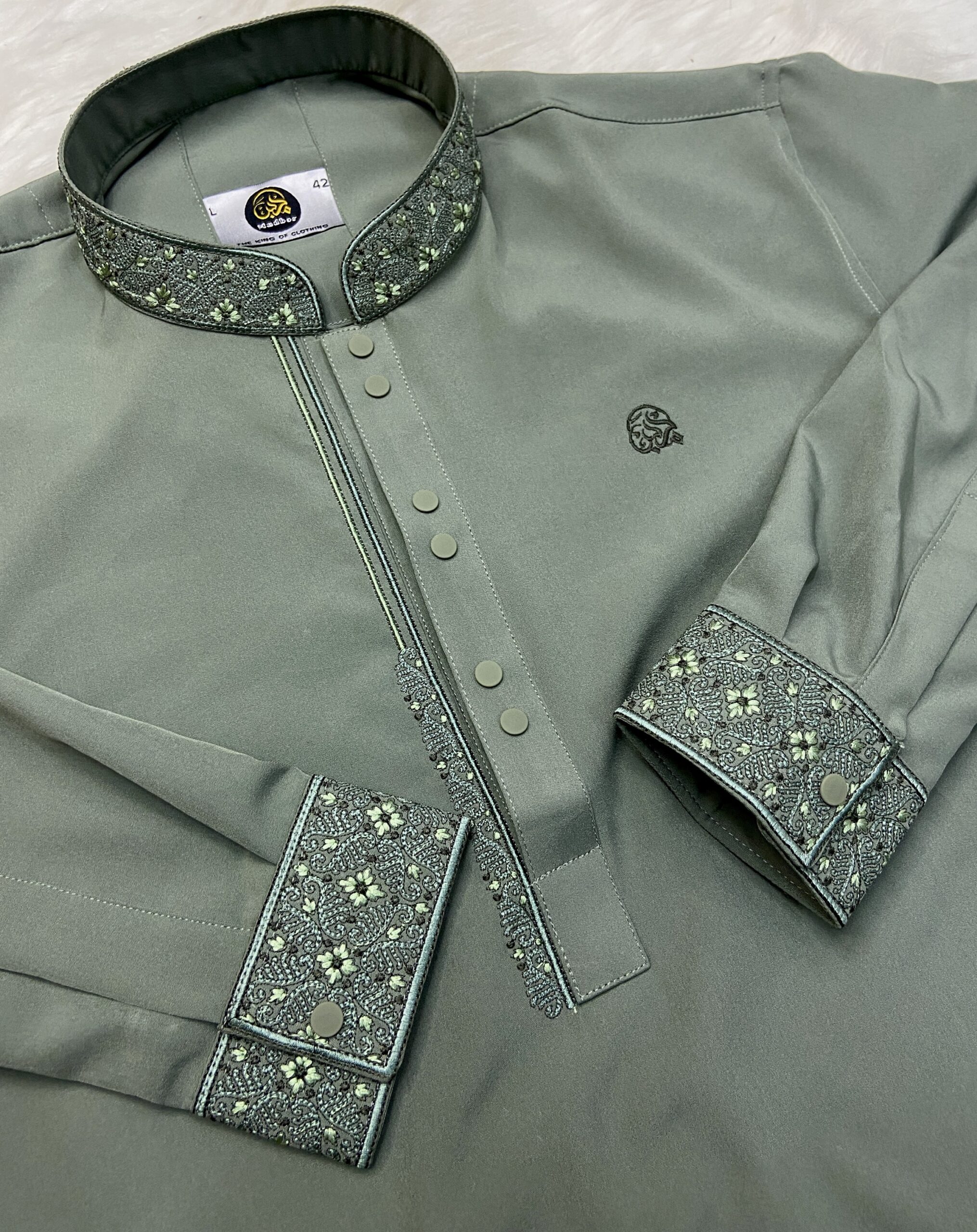 হান্টার গ্রীন প্রিমিয়াম ডাবল বাটন পাঞ্জাবি - কোড: ML-444