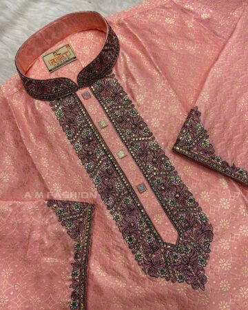 Exclusive Party Panjabi Peach Pink - CODE: MS-902