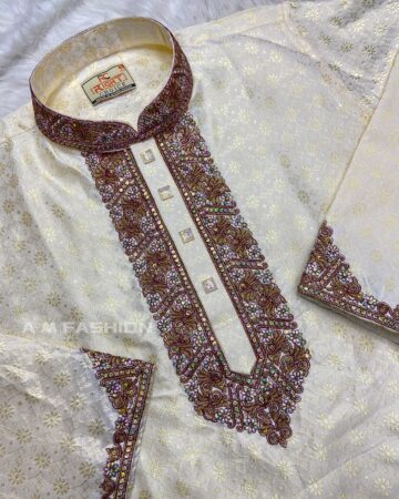 Exclusive Party Panjabi Off white - CODE: MS-901