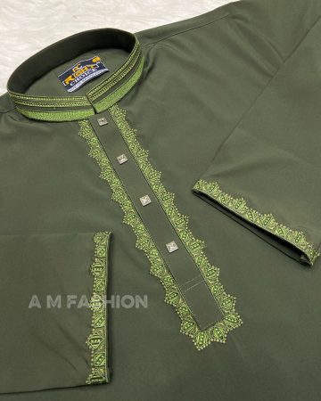 জলপাই মাইক্রো স্টিজ পাঞ্জাবি - কোড: MS-402