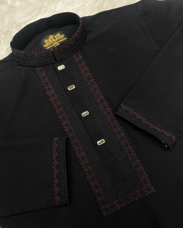 কালো জাফরান স্টিজ পাঞ্জাবি - কোড: LM-440