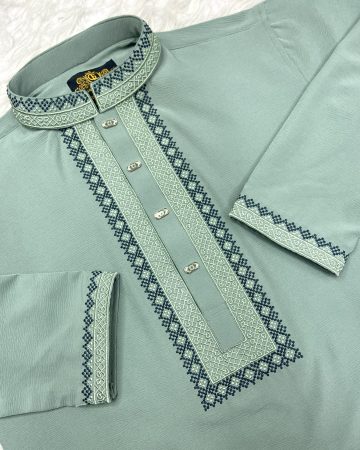 অলিভ জাফরান স্টিজ পাঞ্জাবি - কোড: LM-410