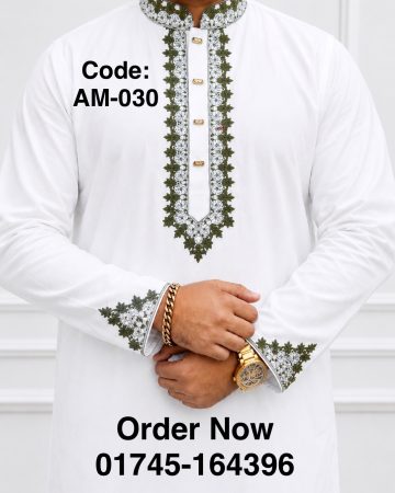  স্পেশাল ধুতি কট এমব্রয়ডারি পাঞ্জাবী কোড: AM-030
