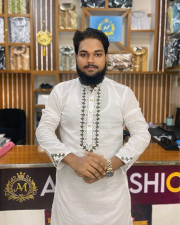 স্পেশাল ধুতি কট এমব্রয়ডারি পাঞ্জাবী কোড: AM-030