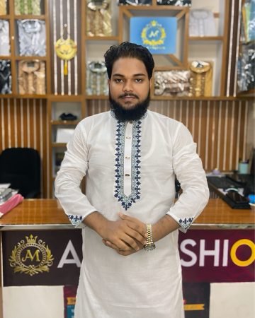 স্পেশাল ধুতি কট এমব্রয়ডারি পাঞ্জাবী কোড: AM-010